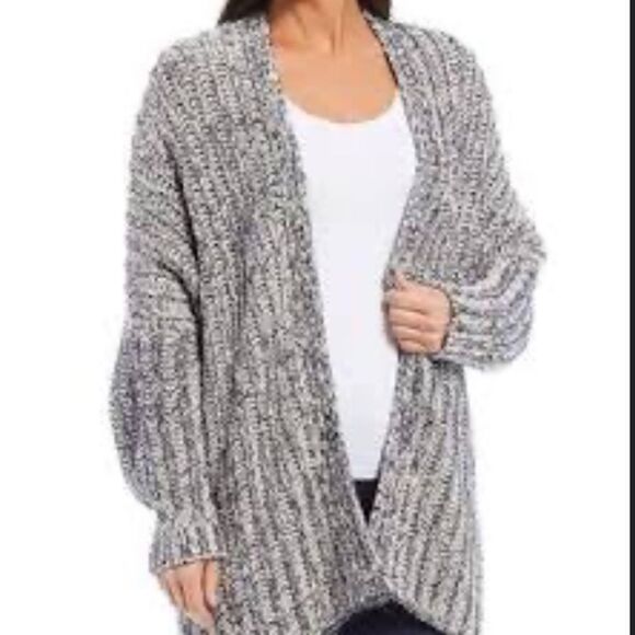 Tommy Bahama chunky open front indigo cardigan - Picture 2 of 9